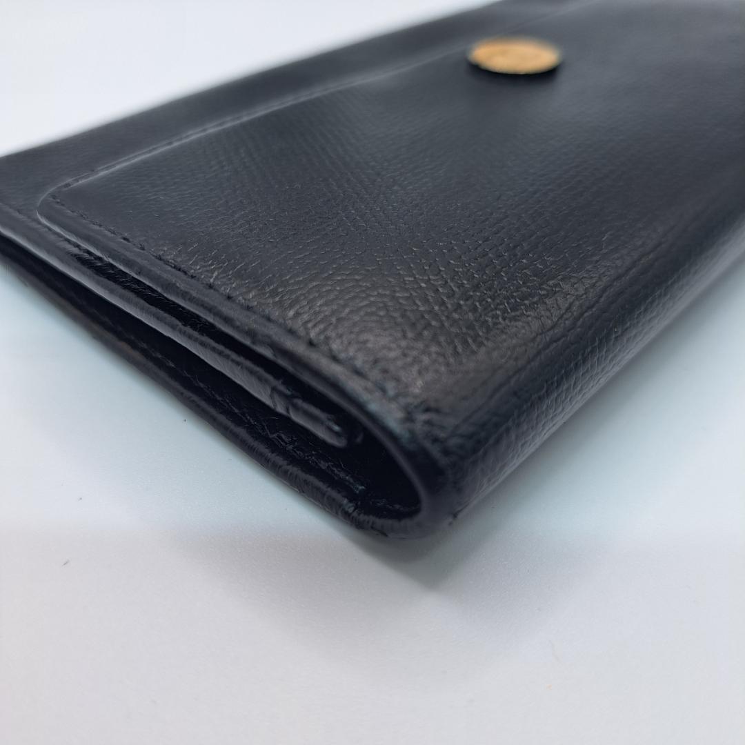 レア　CHANEL　ココボタン　コンパクト　ブラック　 二つ折り財布　財布