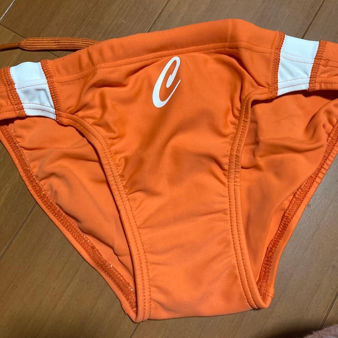 男性競泳水着 競パン Sサイズ オレンジ