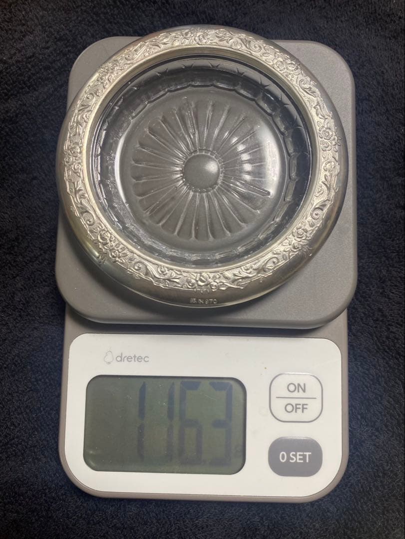 純銀製【新品未使用】純銀製コースター5個組セット