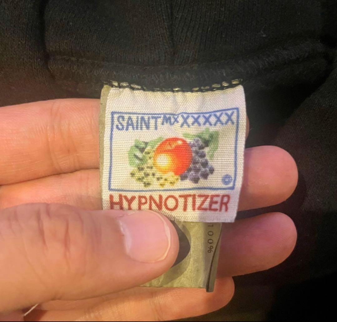 SAINT Mxxxxxx ロゴプリントプルオーバーパーカー メンズ L