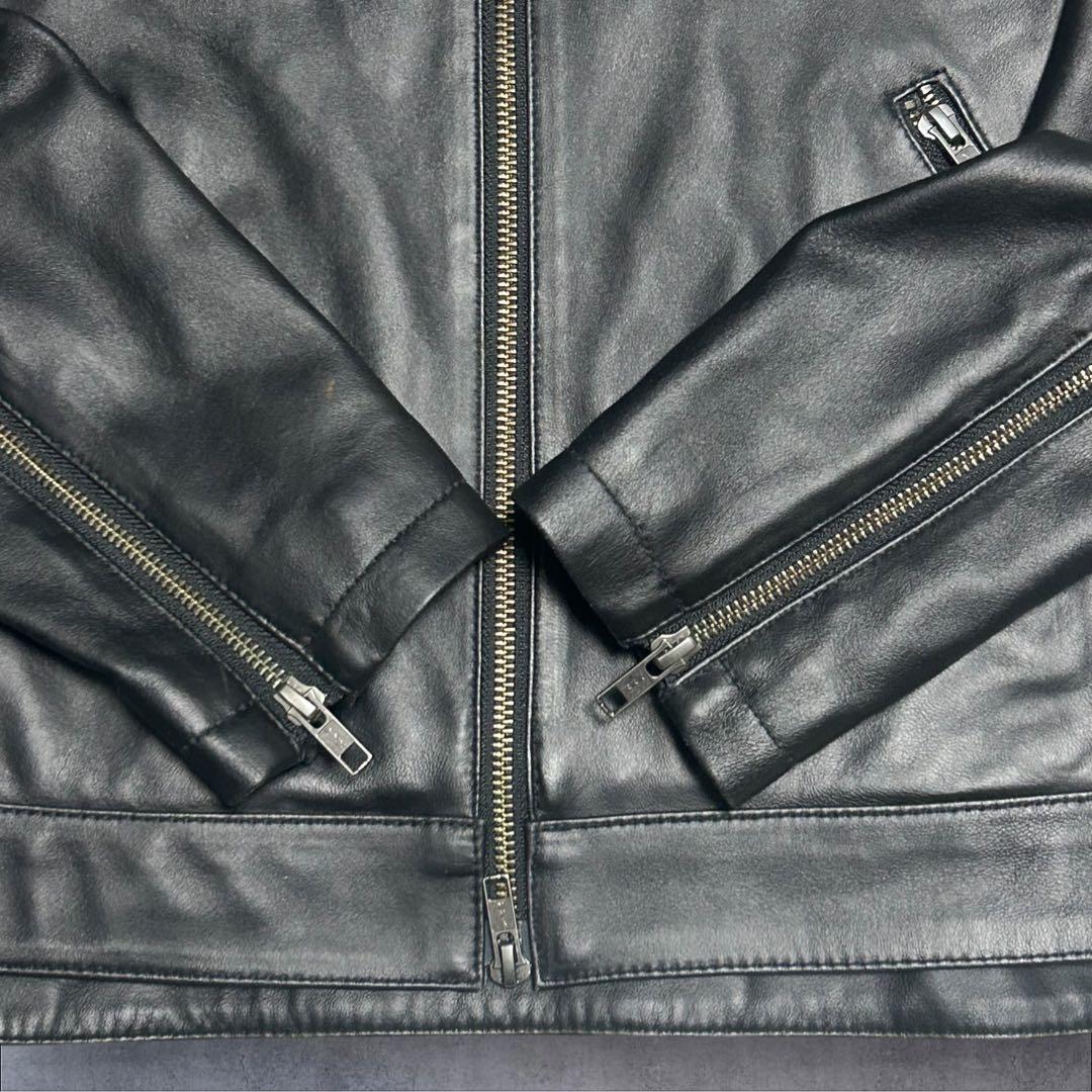 【美品】UNITED ARROWS 　シングルライダース　ゴートレザー　L 黒