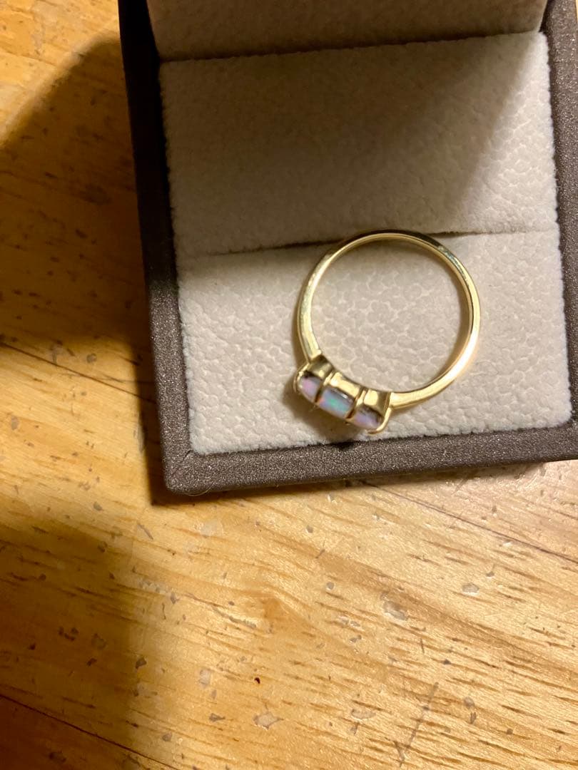 ルシェル＊K18＊美しいボルダーオパールリングです