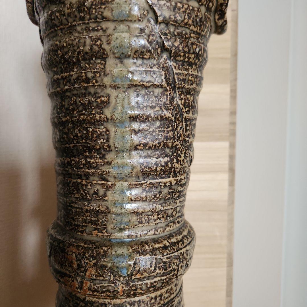 時代自然灰秞瀬戸焼花入れ箱付き