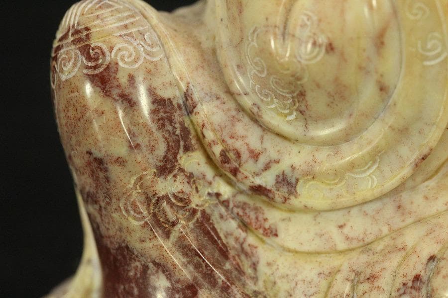 中国美術 寿山石 置物 時代物(A739)