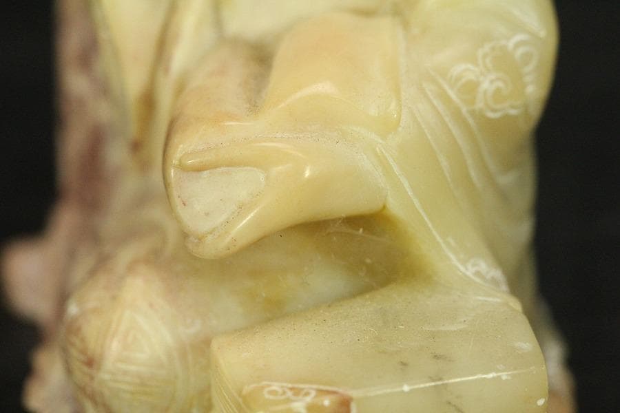 中国美術 寿山石 置物 時代物(A739)