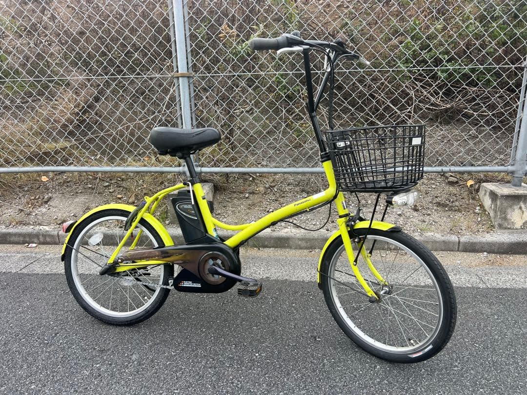 パナソニック電動アシスト自転車20インチ後輪タイヤ新品交換済関東圏配送可能