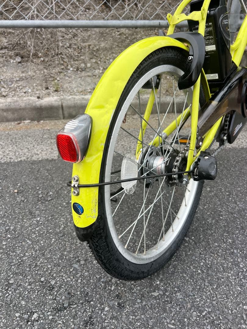 パナソニック電動アシスト自転車20インチ後輪タイヤ新品交換済関東圏配送可能