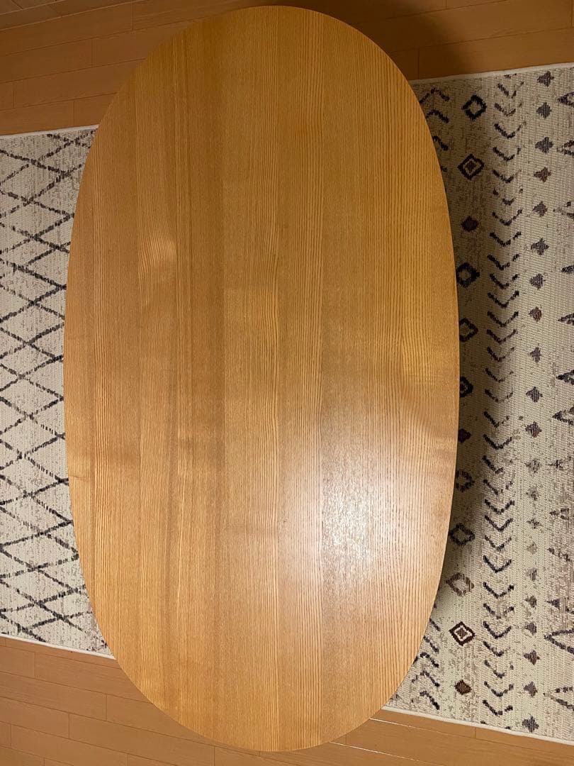 木製 楕円形こたつ 4本脚