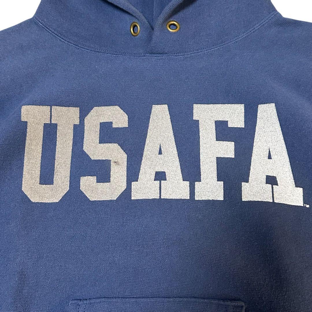 希少 Champion USAFA リバースウィーブ パーカー ネイビー L