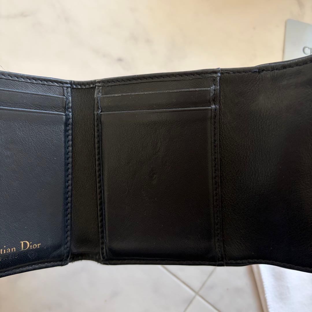 Christian Dior 三つ折り財布 トロッター サドル