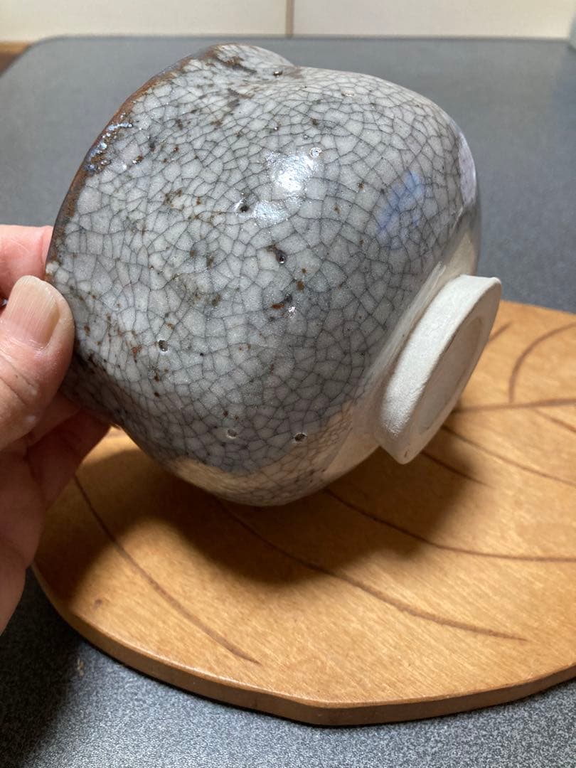 志野焼　松茶碗