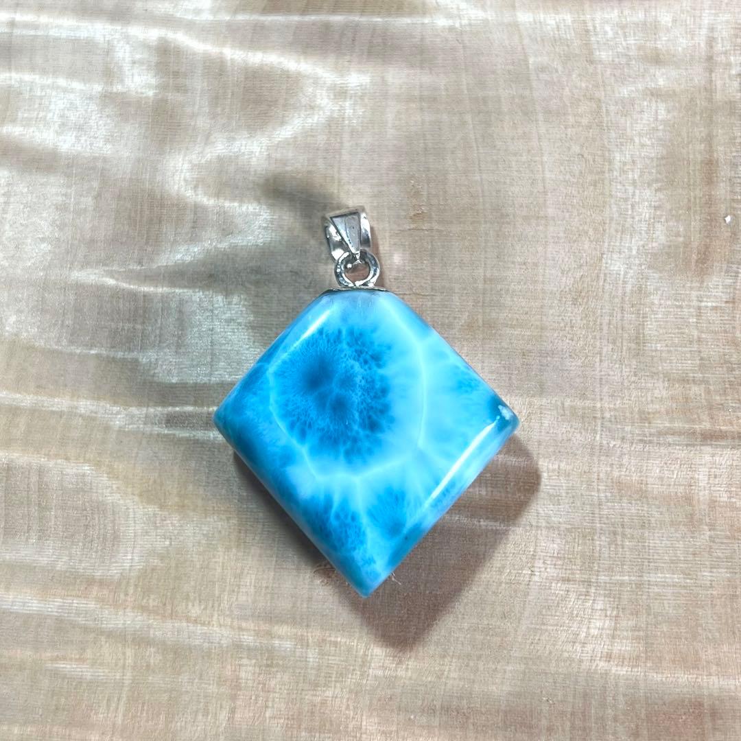 高品質　ラリマー　ペンダント　ネックレス　2-10