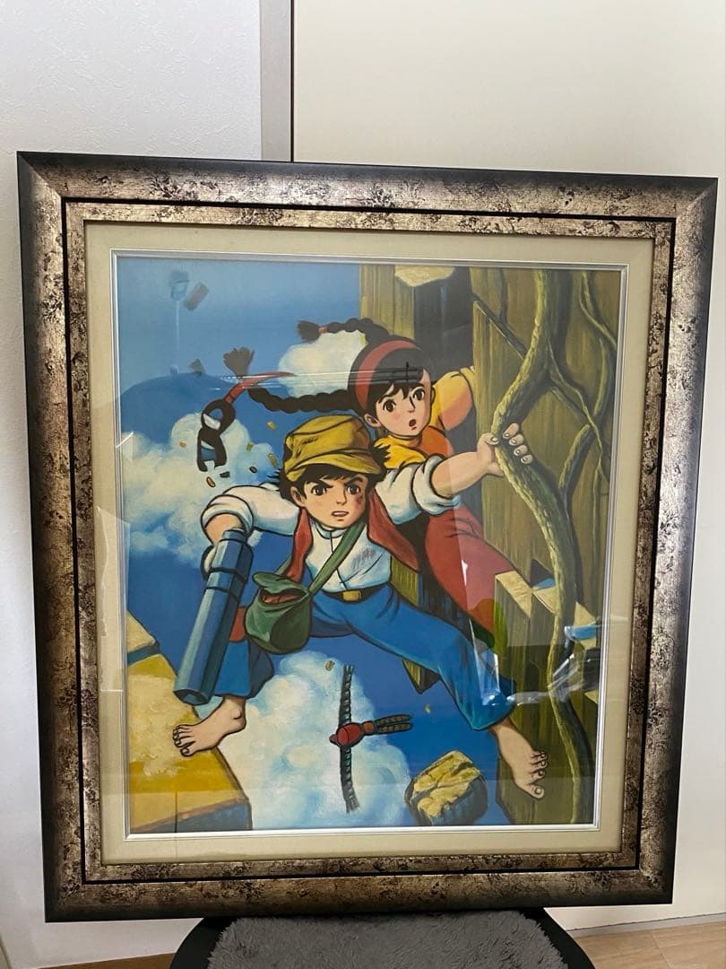 天空の城ラピュタ 油彩肉筆画 油彩画 絵画 風景画 油絵 スタジオジブリ