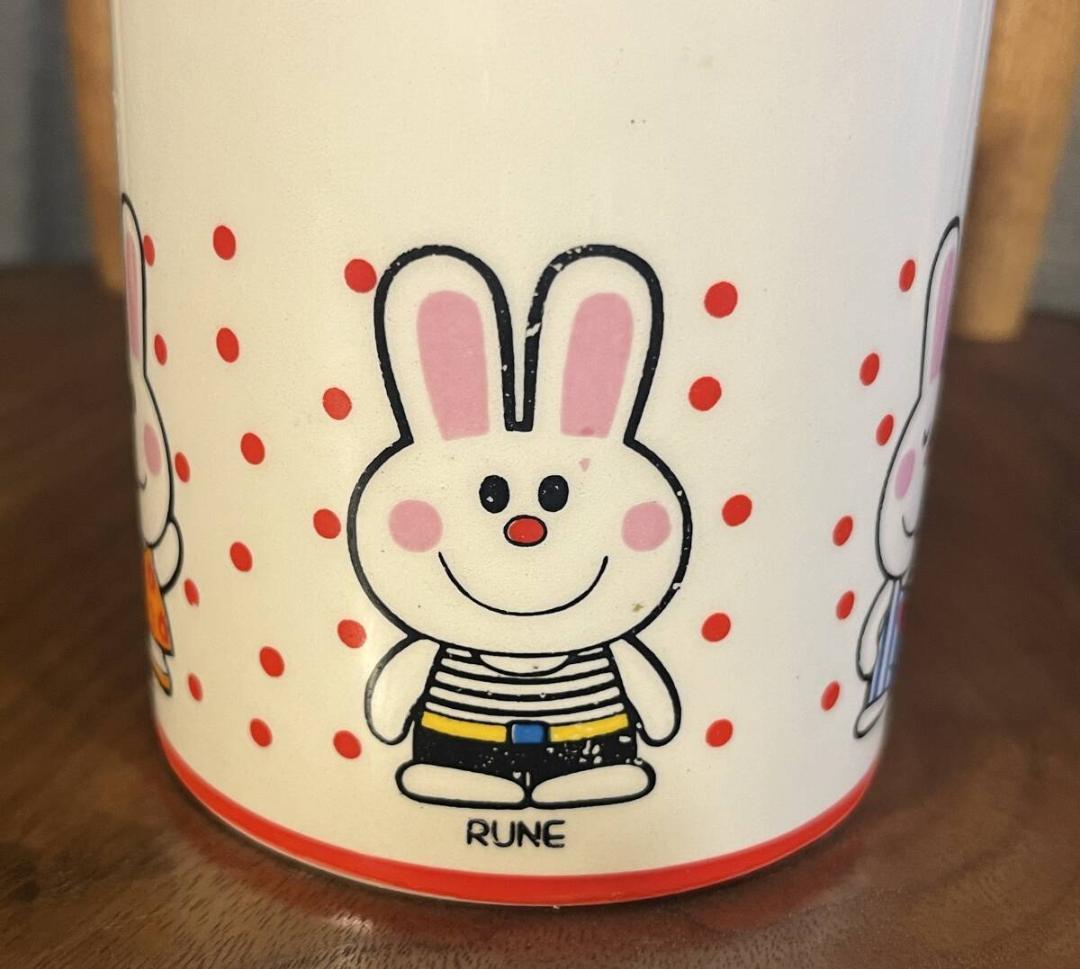 内藤ルネ　アムールラパン　ハウス型　小物入れ　昭和レトロ　当時品