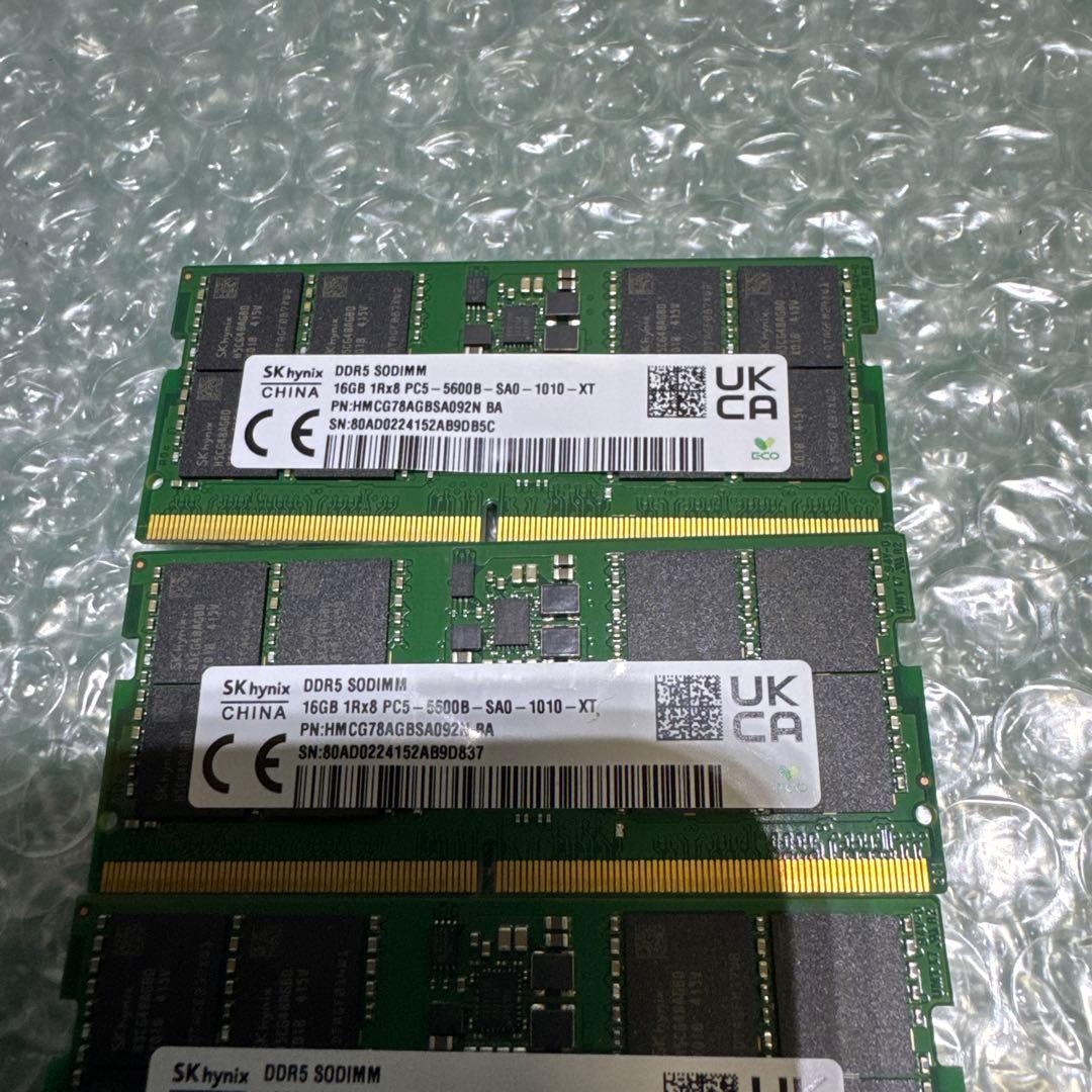 SK hynix DDR5 メモリー 16GB 4枚セット