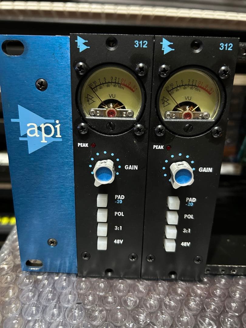 新品同様 API 312 マイクプリ 2台 連番マッチドペア！美品