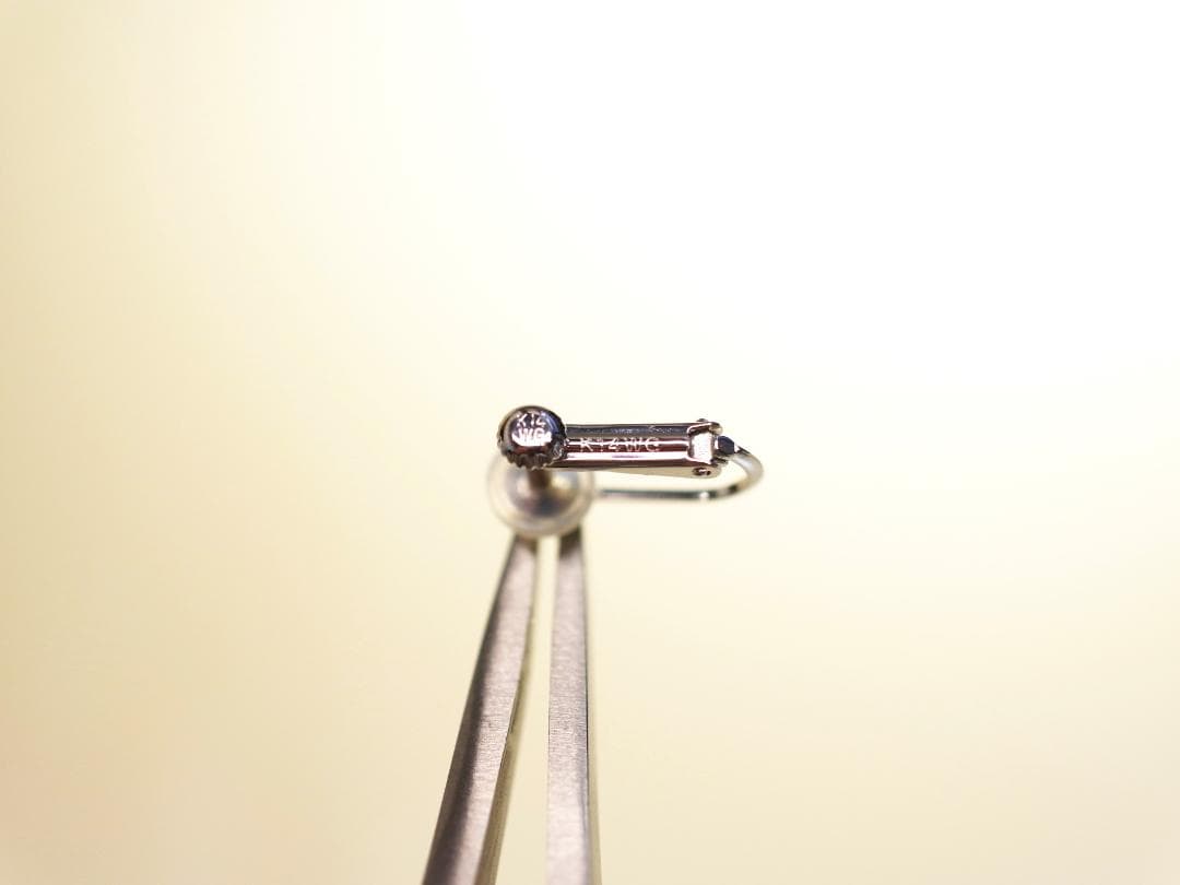 K14WG イヤリング金具　ネジバネ式【新品】【予備クッションおまけ】※取付無料