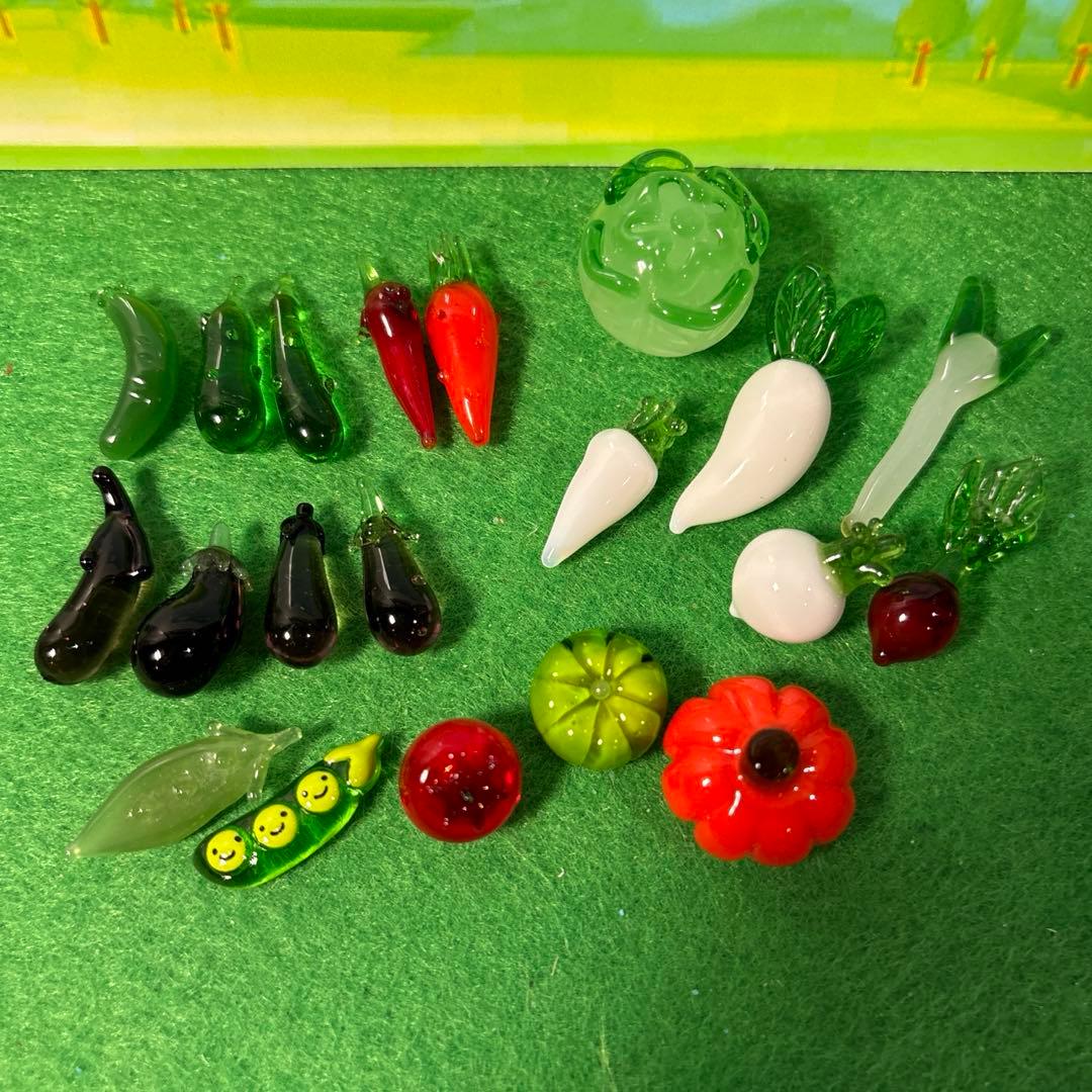 野菜　ガラス細工　ミニチュア