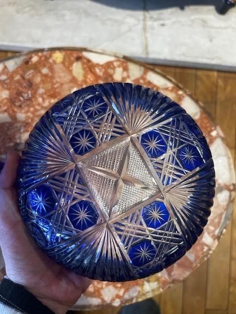 切子　花瓶・灰皿セット