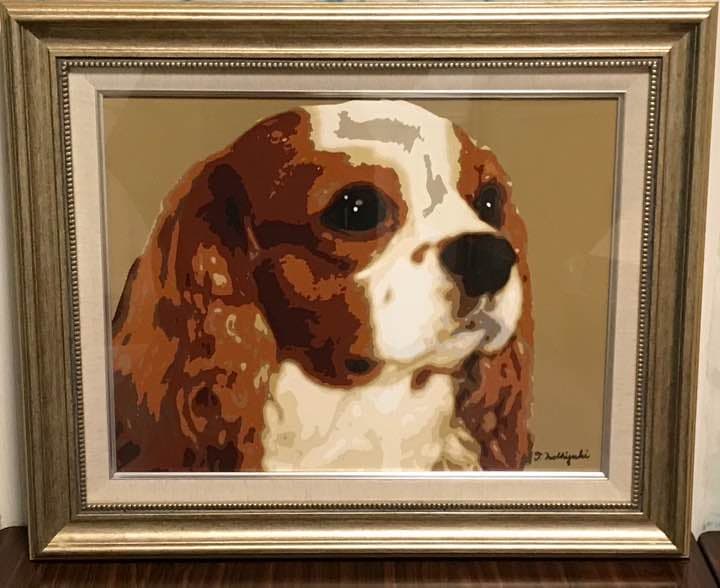 絵画キャバリアF6号『絆』キャンバス地にジークレイのグラフィックアート