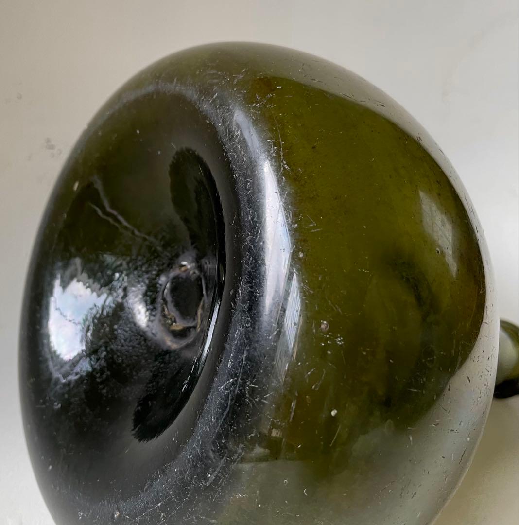 オランダ18世紀　オニオンボトル　ガラス瓶　アンティーク　古美術　民藝　花入