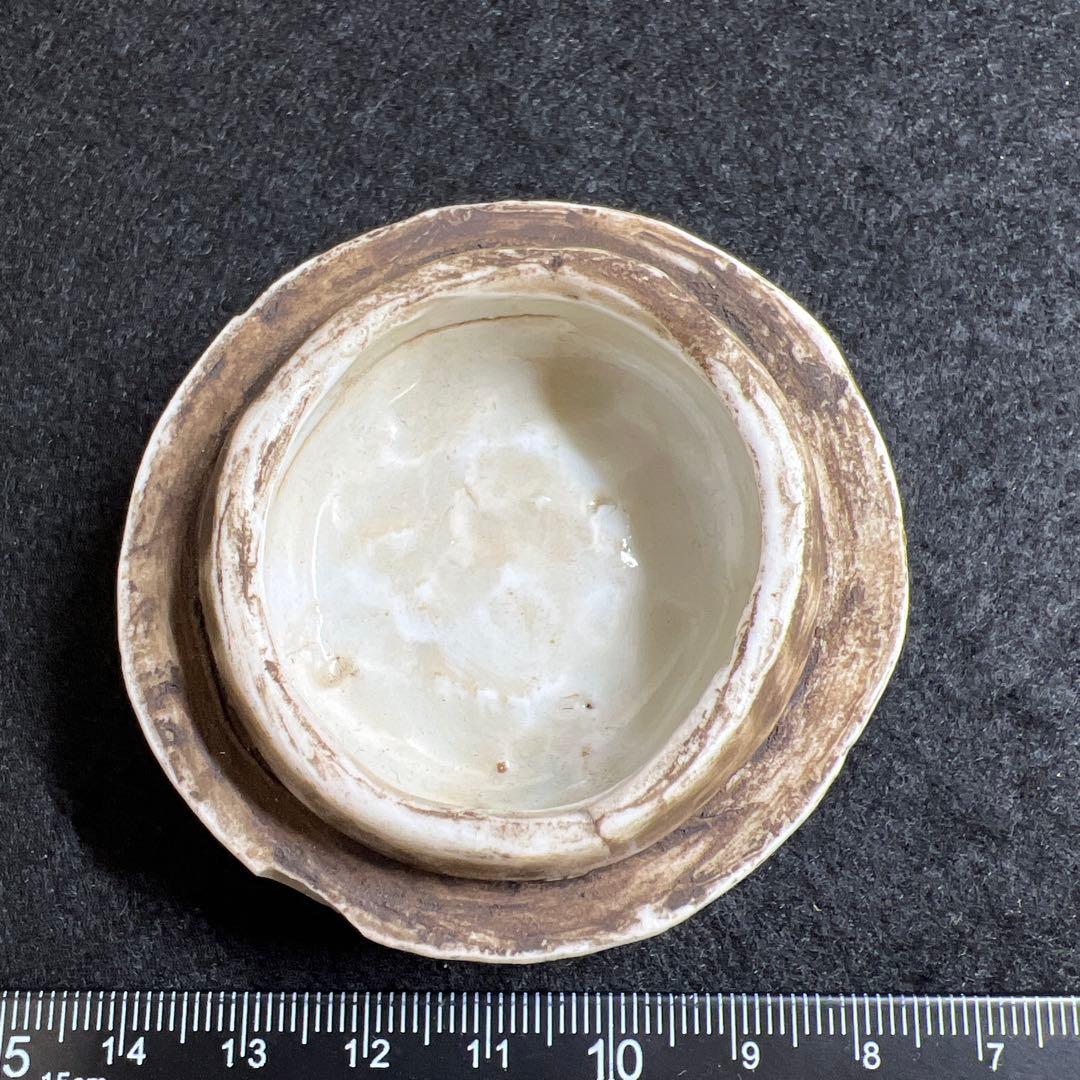 五良大甫　呉祥瑞造銘香合　木箱付　高さ約7㎝　東Y7-0523⭐︎2F