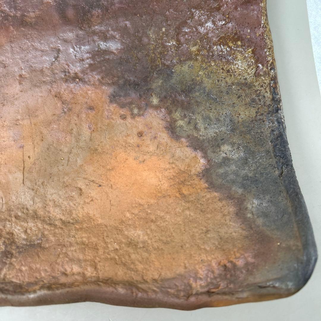 【中村 真】陶器 四角皿 木箱付きB006