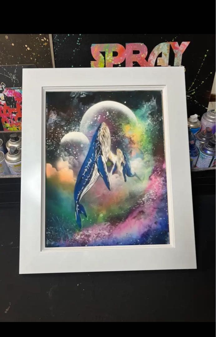 ⭐︎匿名配送スプレーアートエデンF 6サイズキャンバス白額付き