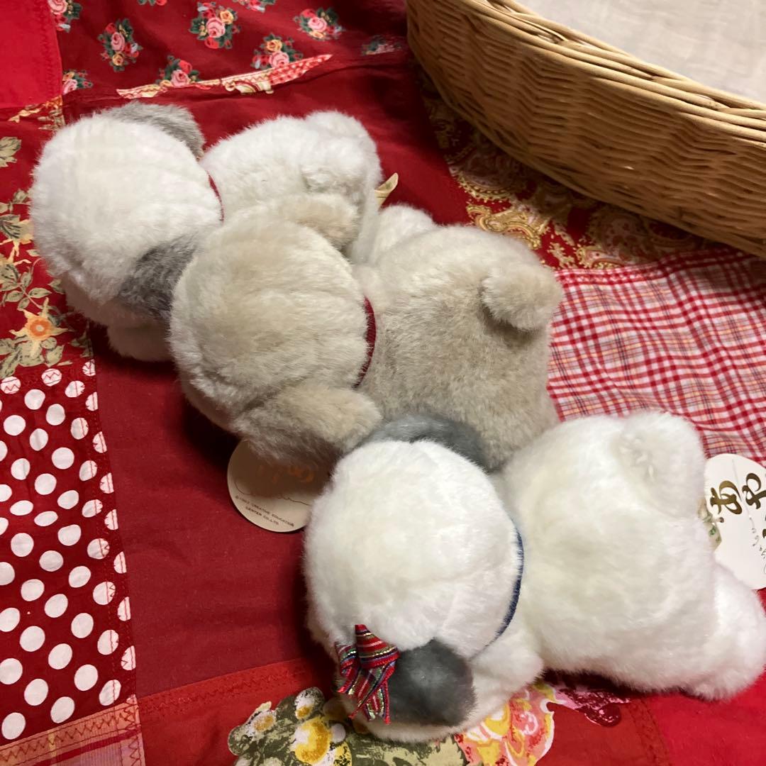 うめ吉　ぬいぐるみ　寝そべり　3体セット　中島潔　ぬいぐるみ犬　子犬