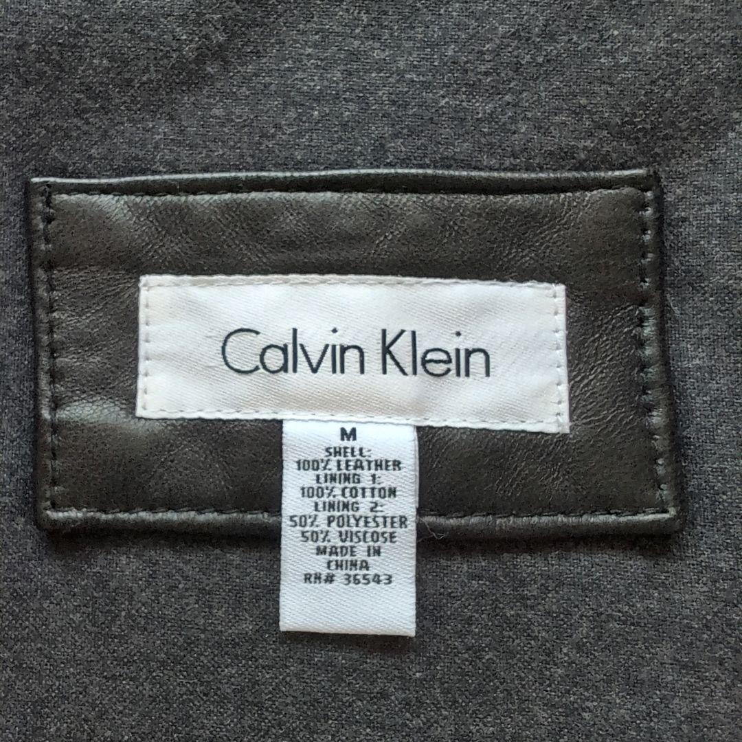 カルバンクライン リアルレザー シングルライダース ブラック Mサイズ