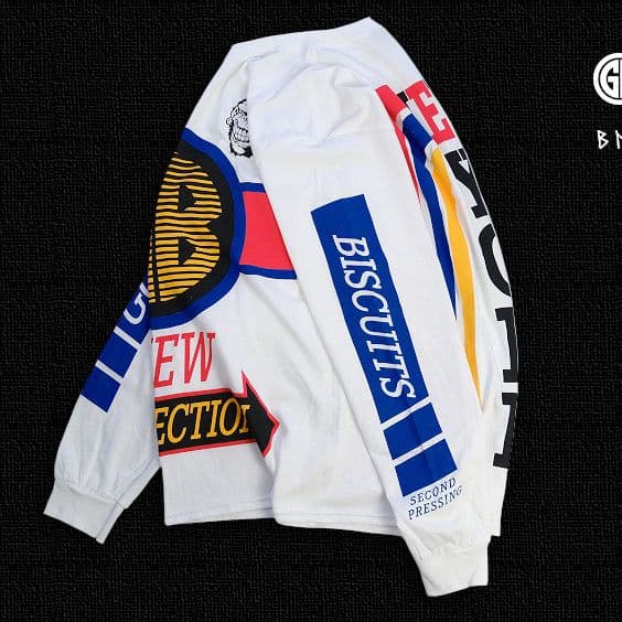 Gorilla Biscuits -BMX ロングスリーブ長袖シャツ(ホワイト)