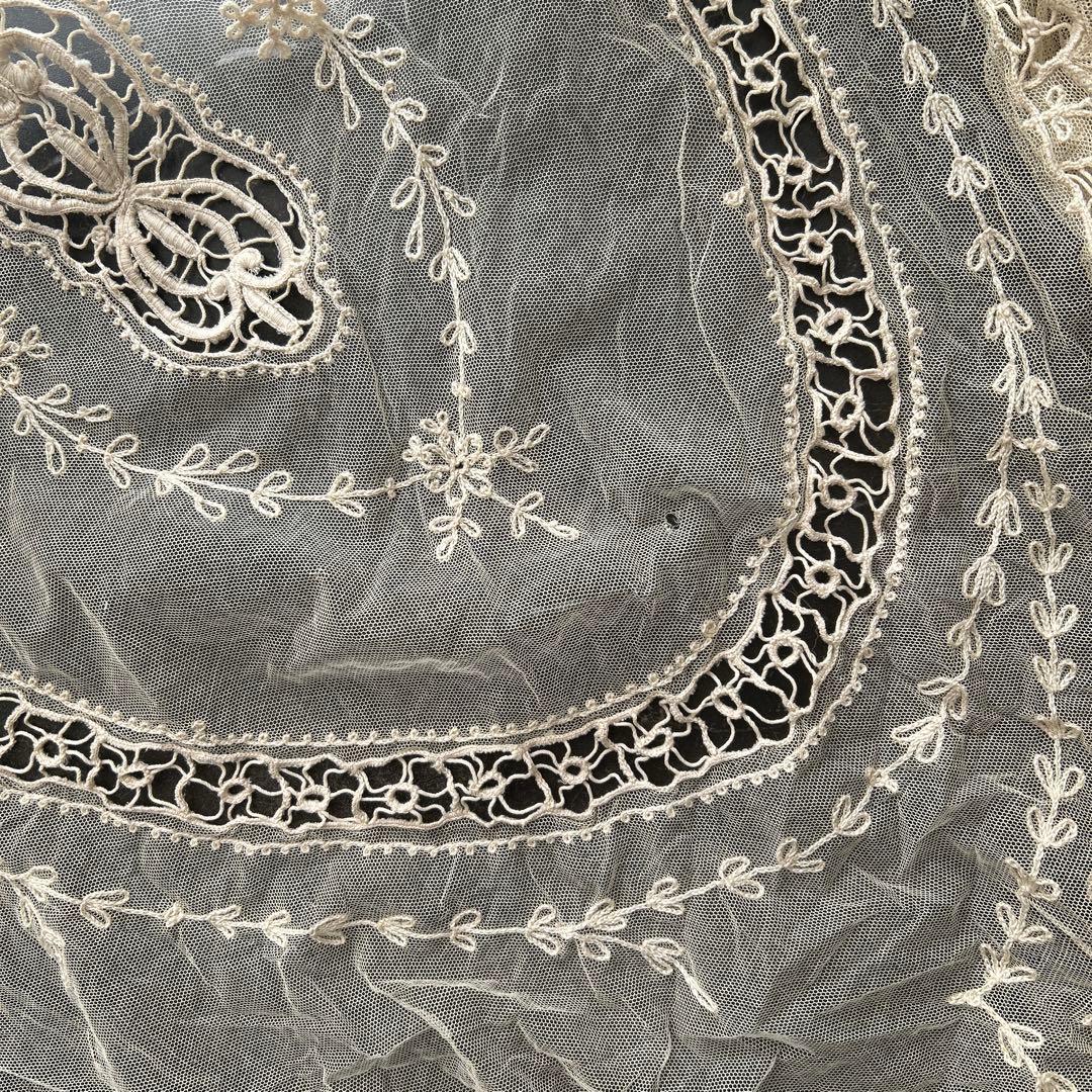 アンティークフランス　レースベットカバーセット