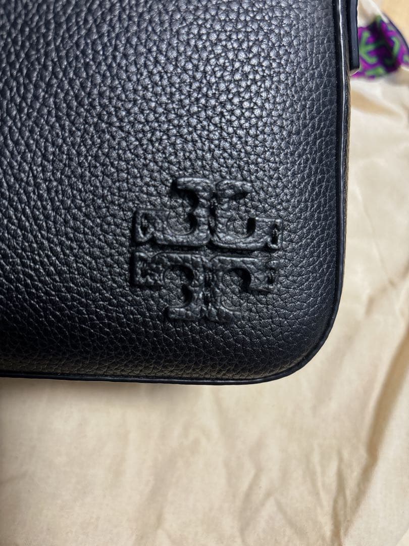 トリーバーチ ハンドバッグ　レザー　ゴールド金具 黒 マックグロー