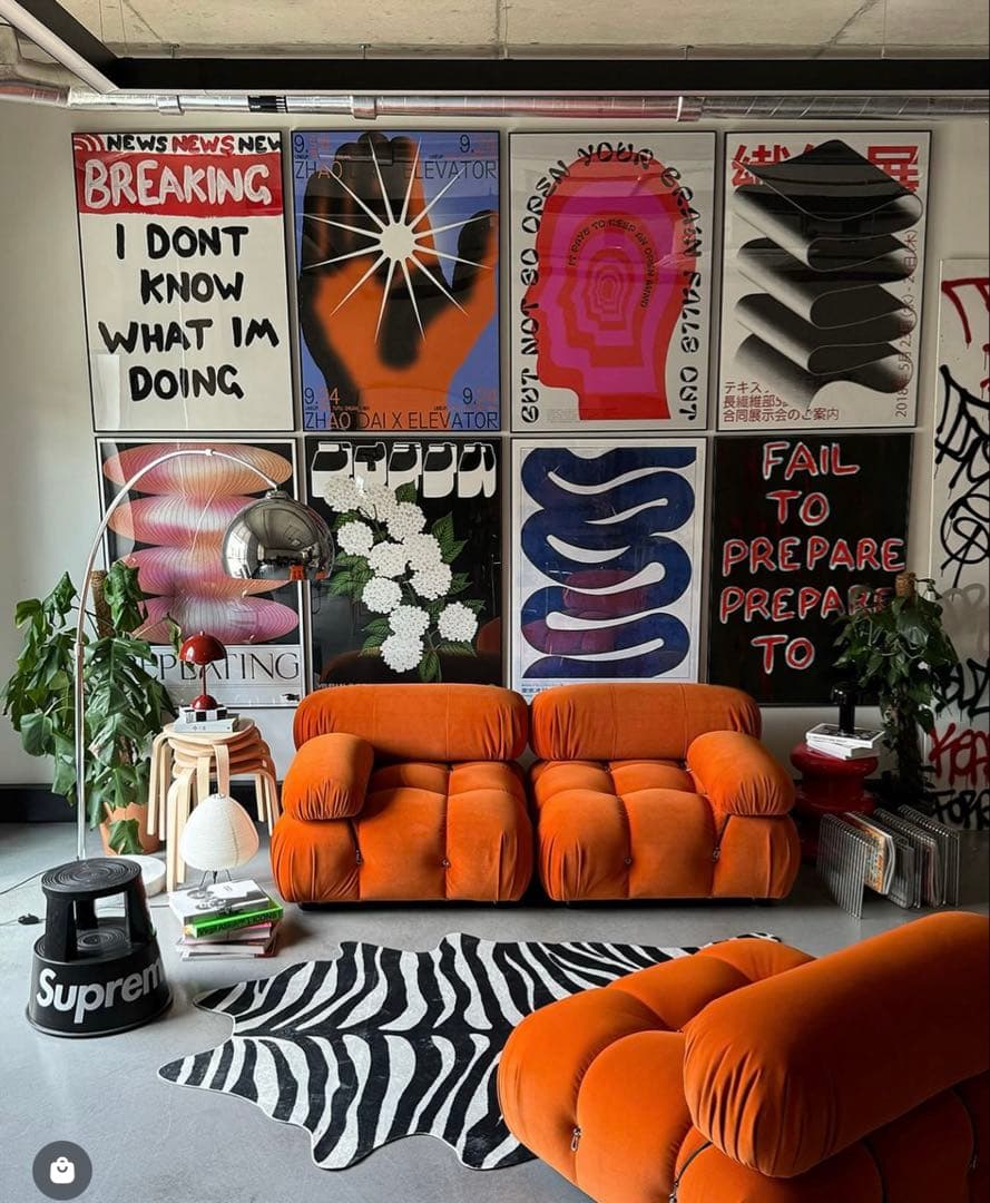 drool ポスター　海外　亀倉雄策　50×70cm フレーム付き