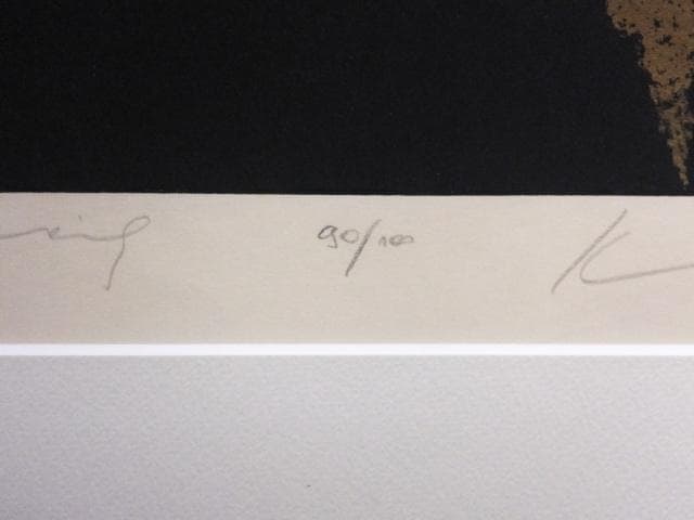 ヤノス・カス　直筆サイン『青ひげ公の城より』リトグラフ 1981年 1010F