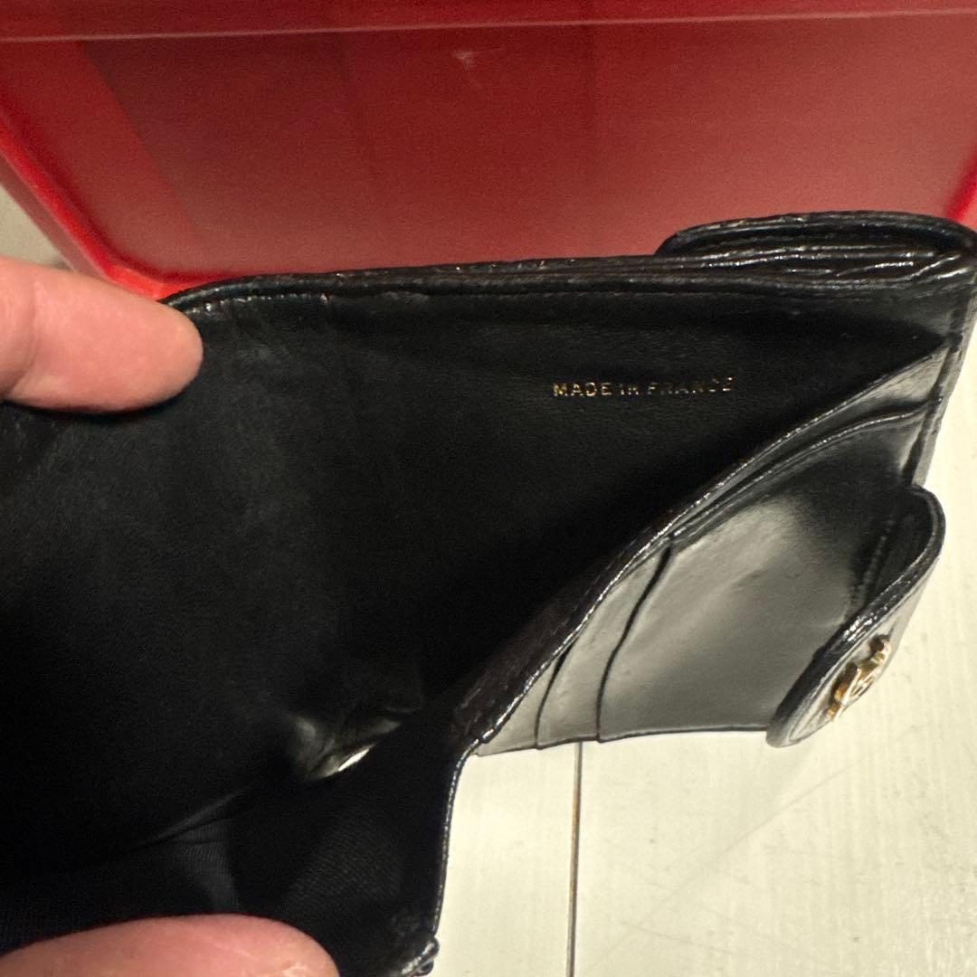 正規品　CHANEL ビコローレ ラムスキン 二つ折り財布 Wホック