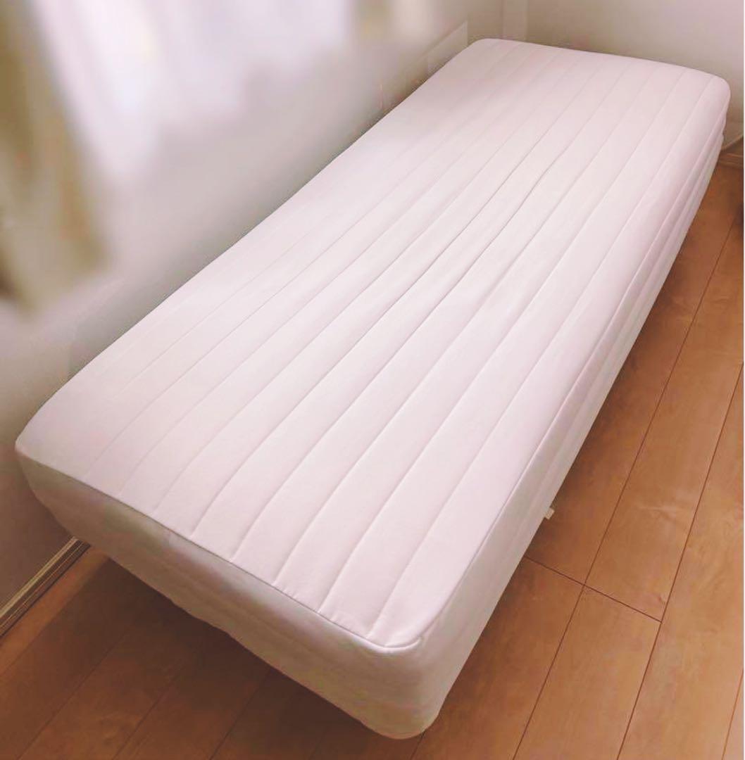 【大阪市】無印良品 高密度コイル 高さ20cm 脚付マットレス　スモール ベッド
