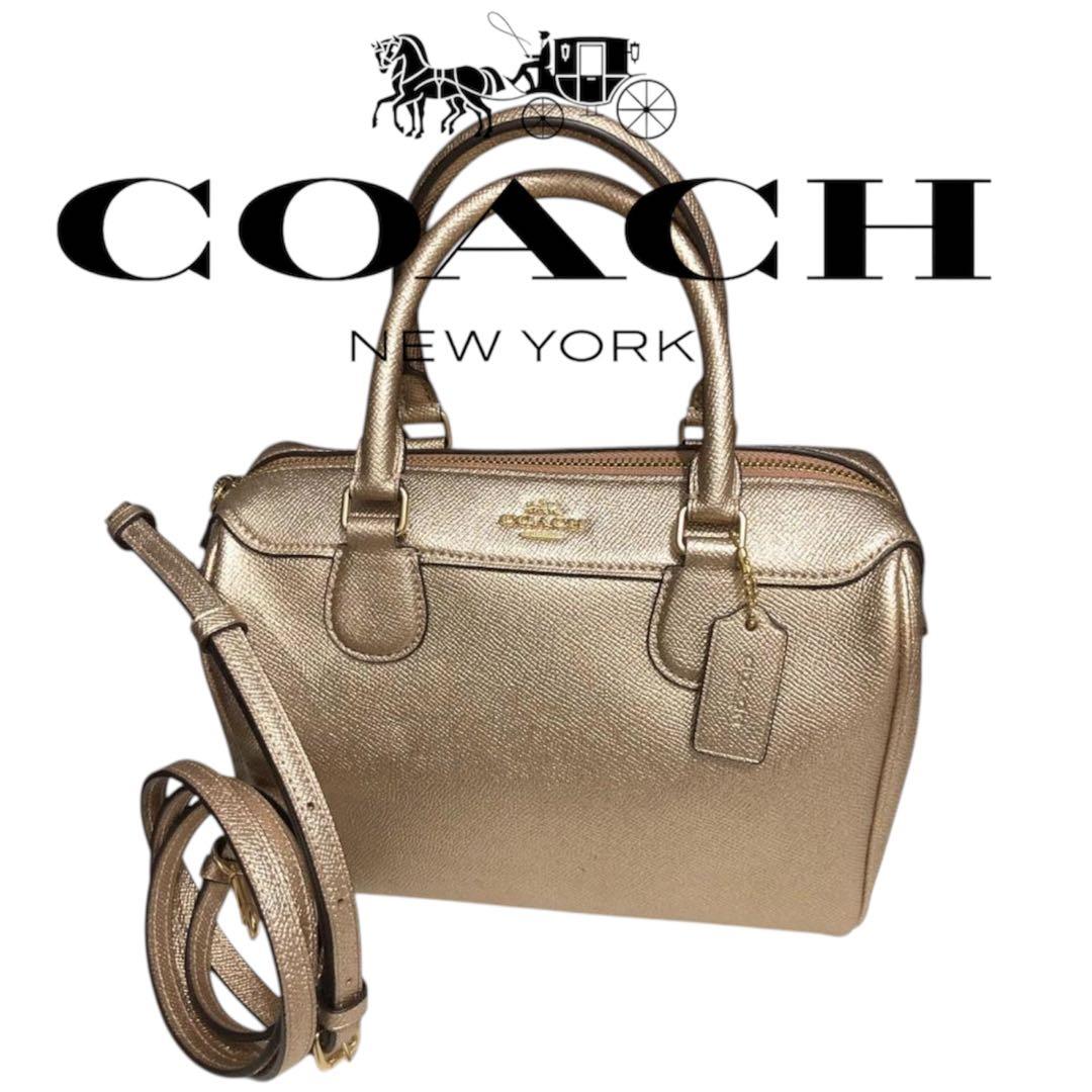 a*o様 ❤️COACH❤️ ゴールド ハンドバッグショルダーバッグ 2way
