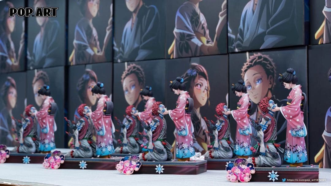 みかん鬼滅の刃猗窩座と恋雪ガレージキットフィギュア