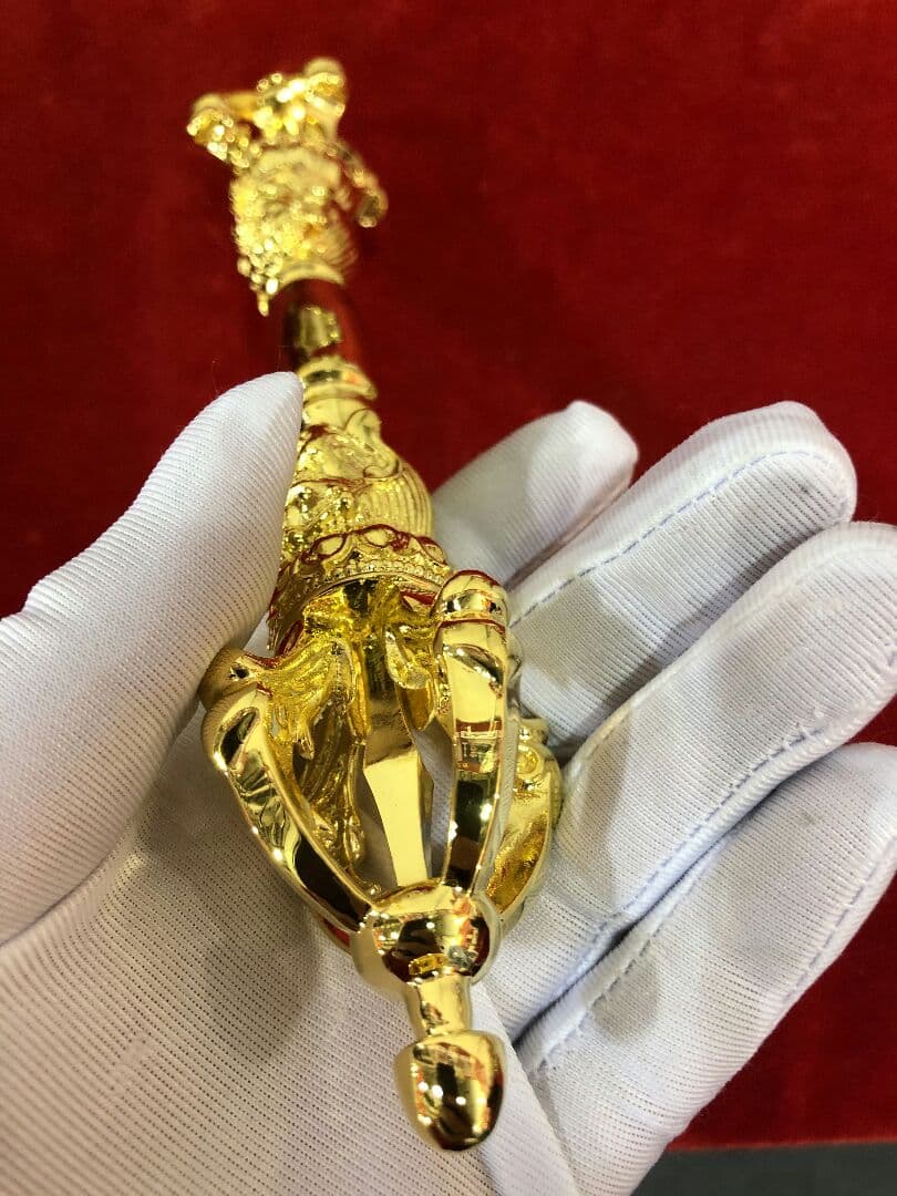 【修縁堂】仏教法器 川派穢迹金剛杵 五鈷杵 密教法具 真鍮製 vajra23cm