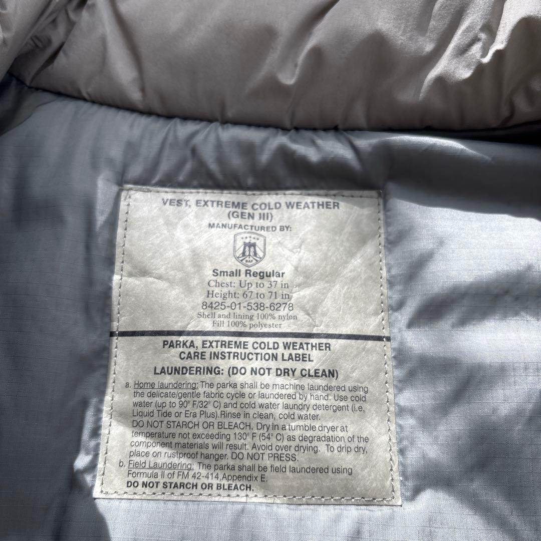 BAF社 ECWCS PCU Level7 Type プリマロフト　ベスト