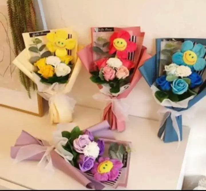 チャンキーフラワー ぬいぐるみ 花束 ギフト 韓国 オルチャン 出産祝 素材