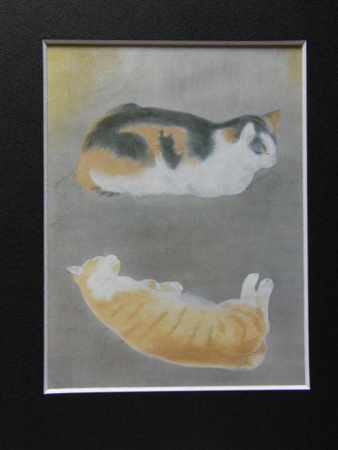 松尾敏男、好日、希少な画集より、新品高級額装付、状態良好