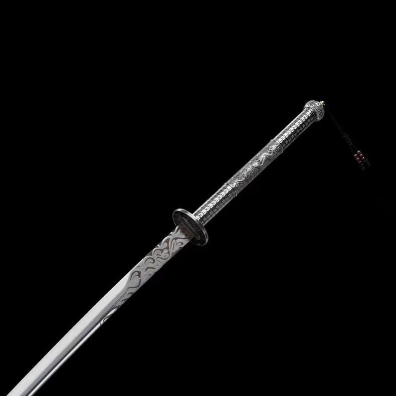 [苗刀落淵] 繍春刀 牛尾刀 苗刀 手鍛造打 鋼刀 冷兵器 古兵器 武具 両手刀