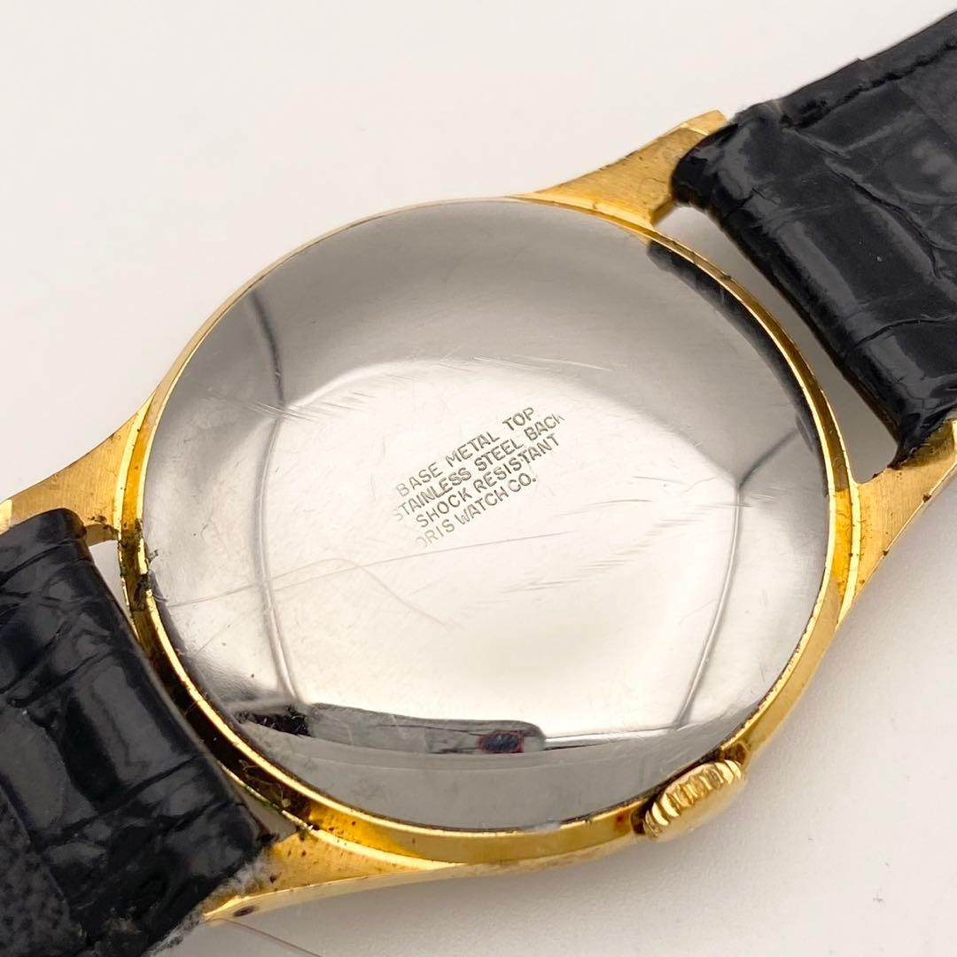 【稼働】ORIS スモセコ 手巻き時計 飛びアラビア数字 希少 ゴールド メンズ
