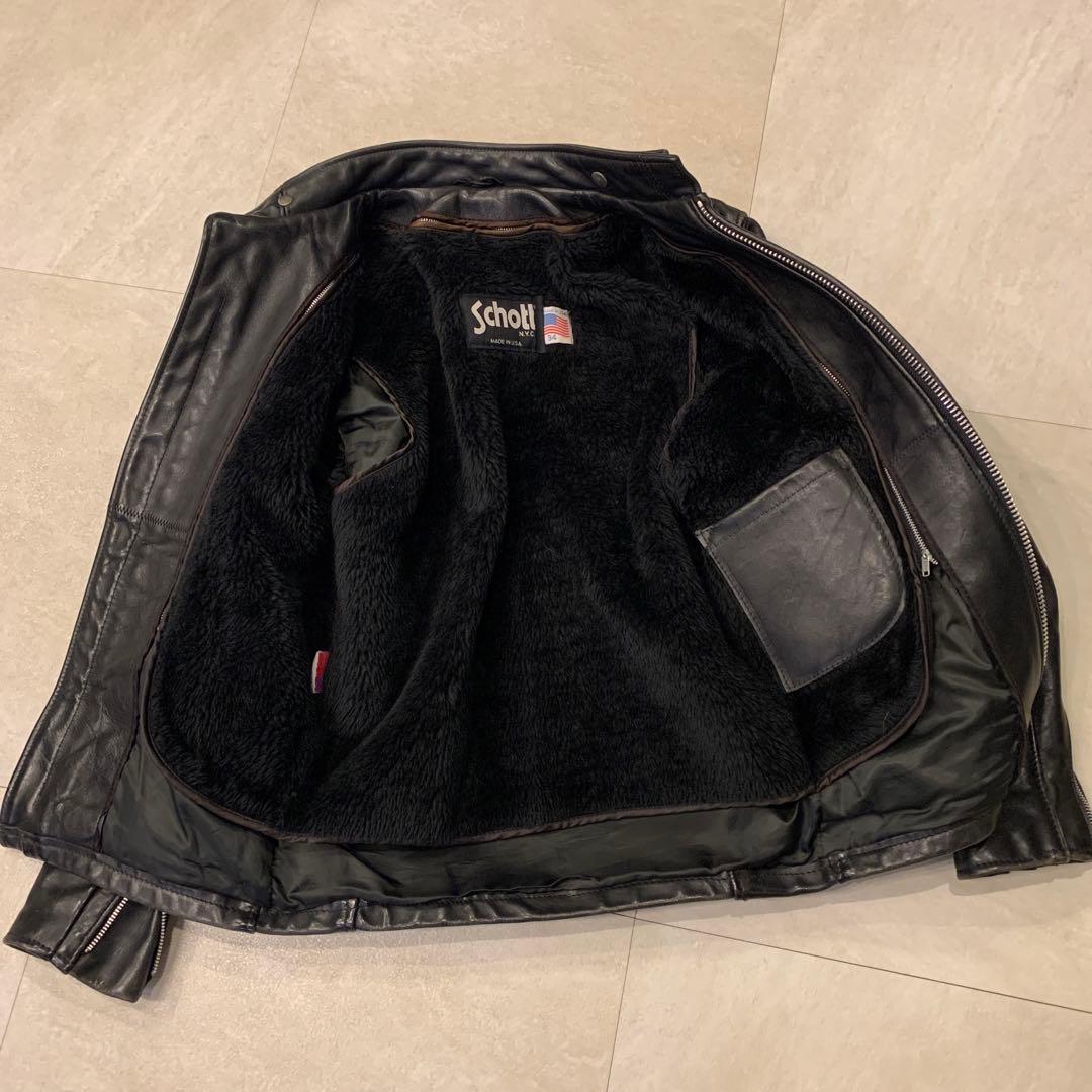 美品 schott 641 ライナー付 シングルレザージャケット