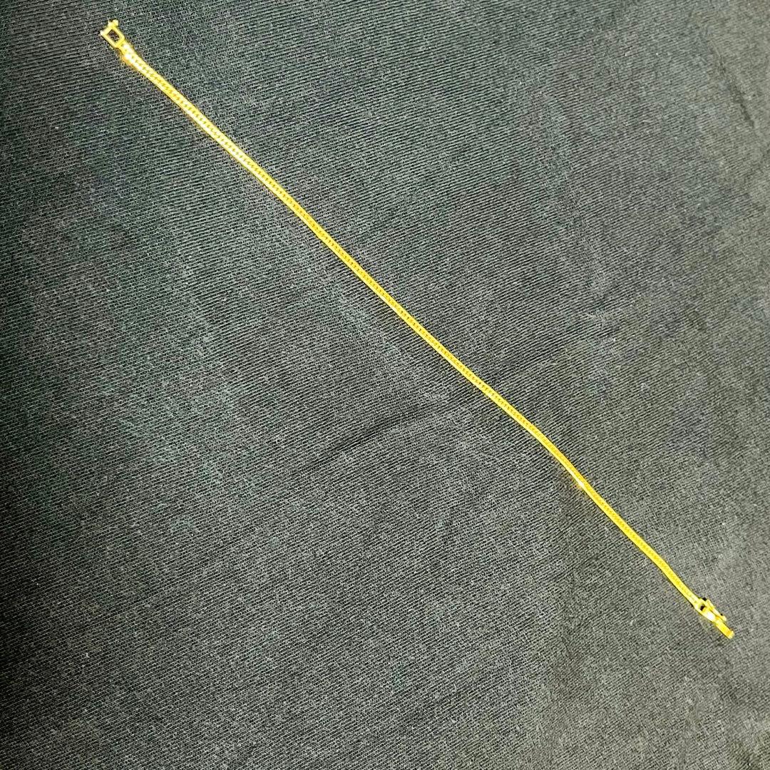 K18 喜平６面ダブルアンクレット　23cm 5g造幣局マーク付き