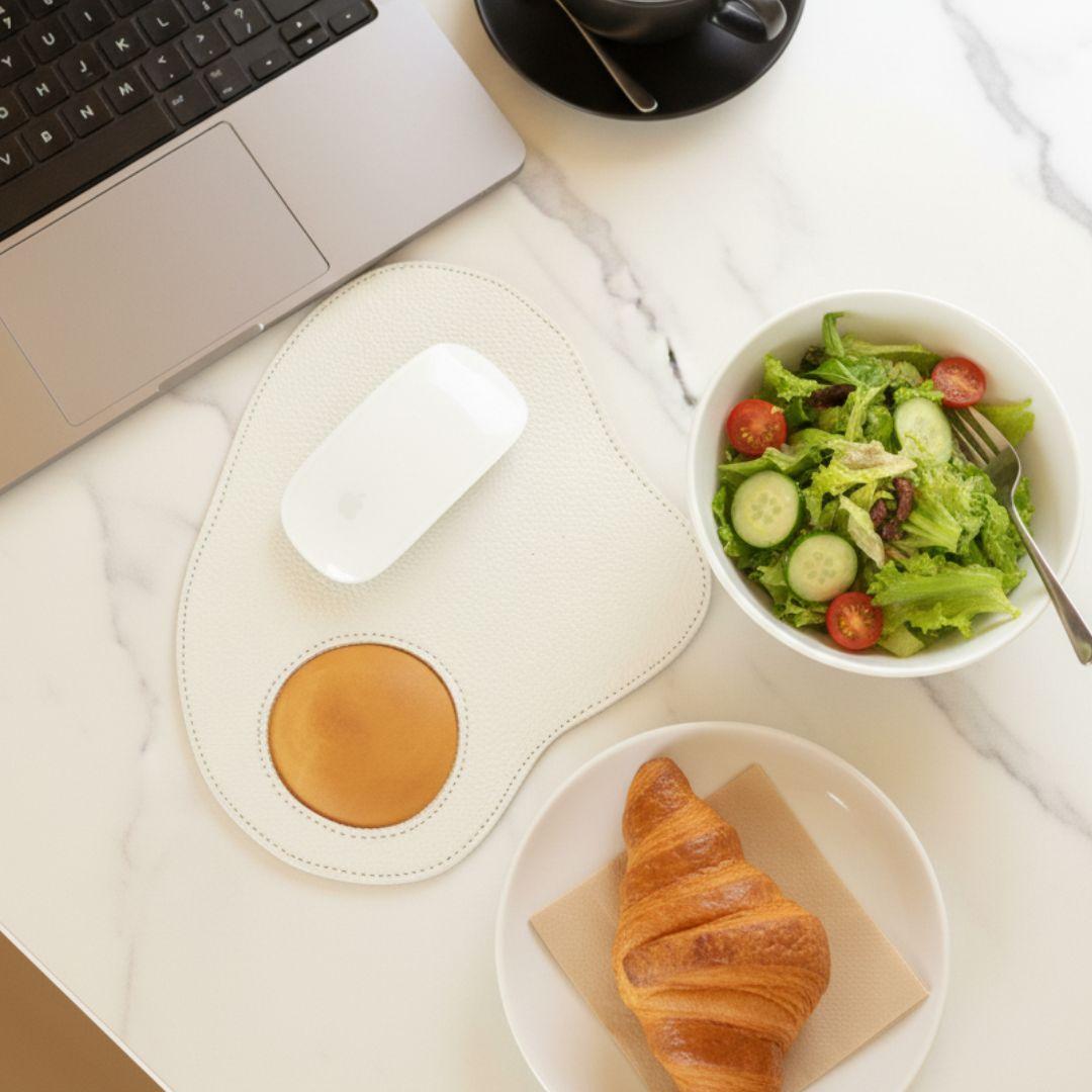 本革レザーマウスパッド 目玉焼きモチーフ