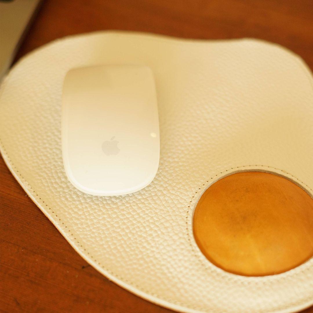 本革レザーマウスパッド 目玉焼きモチーフ