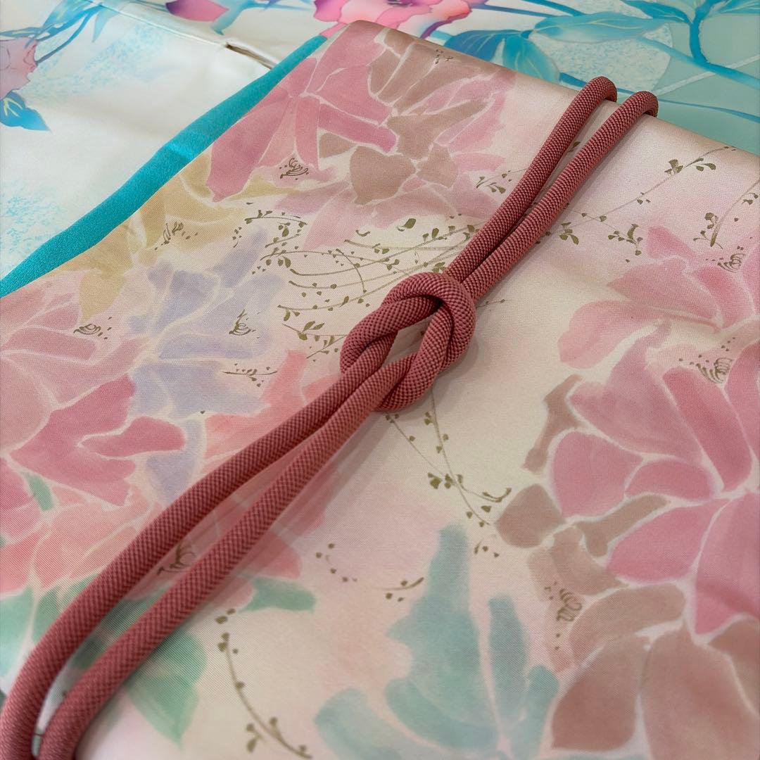 正絹訪問着と袋帯・帯締め・帯揚げ4点セット